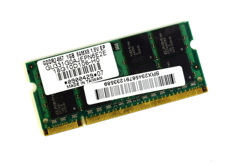 Unifosa GU331G0AJEPN6E2E GDDR2-667 1GB SODIMM Memory RAM 18G10D106-H0