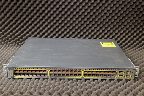 Cisco WS-C3750-48PS-S 48-Port Switch with Rack Mount Brackets