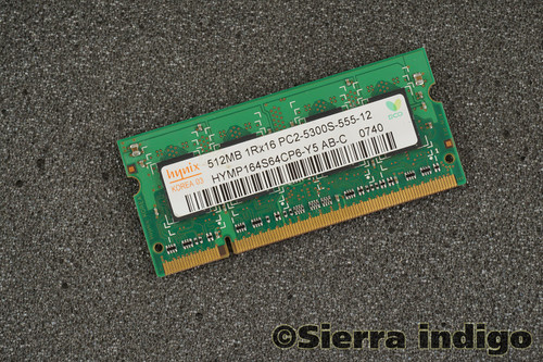 Hynix HYMP164S64CP6-Y5 PC2-5300S-555-12 512MB SODIMM Memory RAM