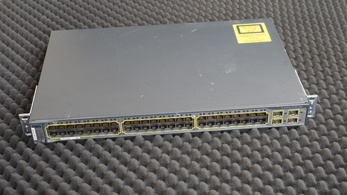 Cisco WS-C3750-48TS-E 48-port Switch with Rack Mount Brackets