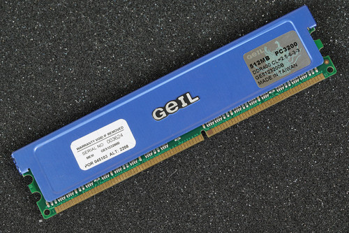 GE5123200B Geil 512MB PC3200 DDR400 CL=2.5-6-3-3