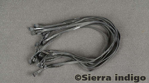 Job Lot of 10 x Black Standard PC SATA Drive Cables 45cm Long Straight-90degree