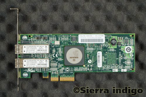 10N7255 IBM PCIe 2-Port 4Gb Fibre Channel Card Emulex FC112005-01C