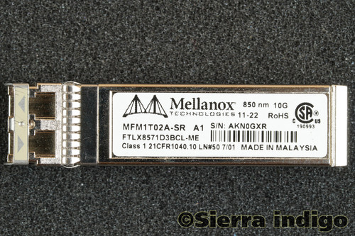 Mellanox MFM1T02A-SR 10Gb 10GBase Short Range SFP Transceiver Module SFP+