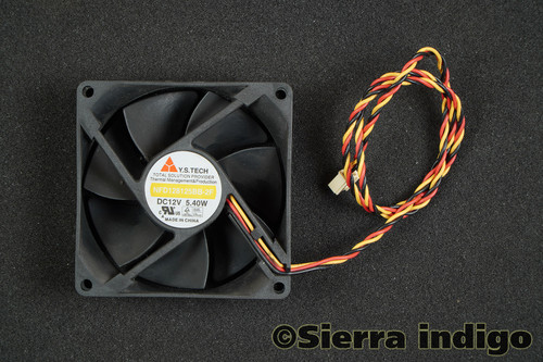 Y.S.Tech NFD128125BB-2F 80mm x 25mm DC12V 5.40W 3-Pin 3-Wire Fan