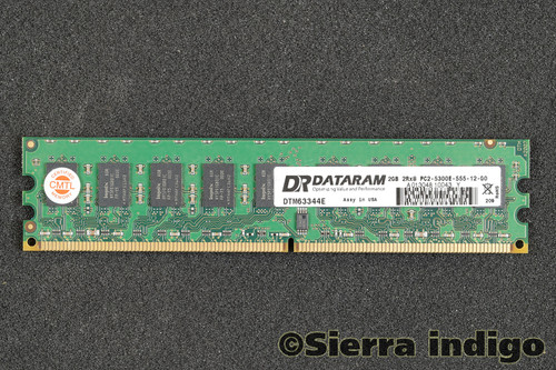 Dataram DTM63344E 2GB PC2-5300E-555-12-G0 Server Memory RAM