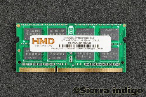 HMD HMDN304GP648D1B9C-SAQ 4GB DDR3 13333 256MB Memory RAM