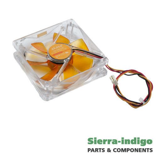 Akasa AK-184-L2B 92mm x 25mm 3-Pin 3-Wire Fan DC12V 0.10A