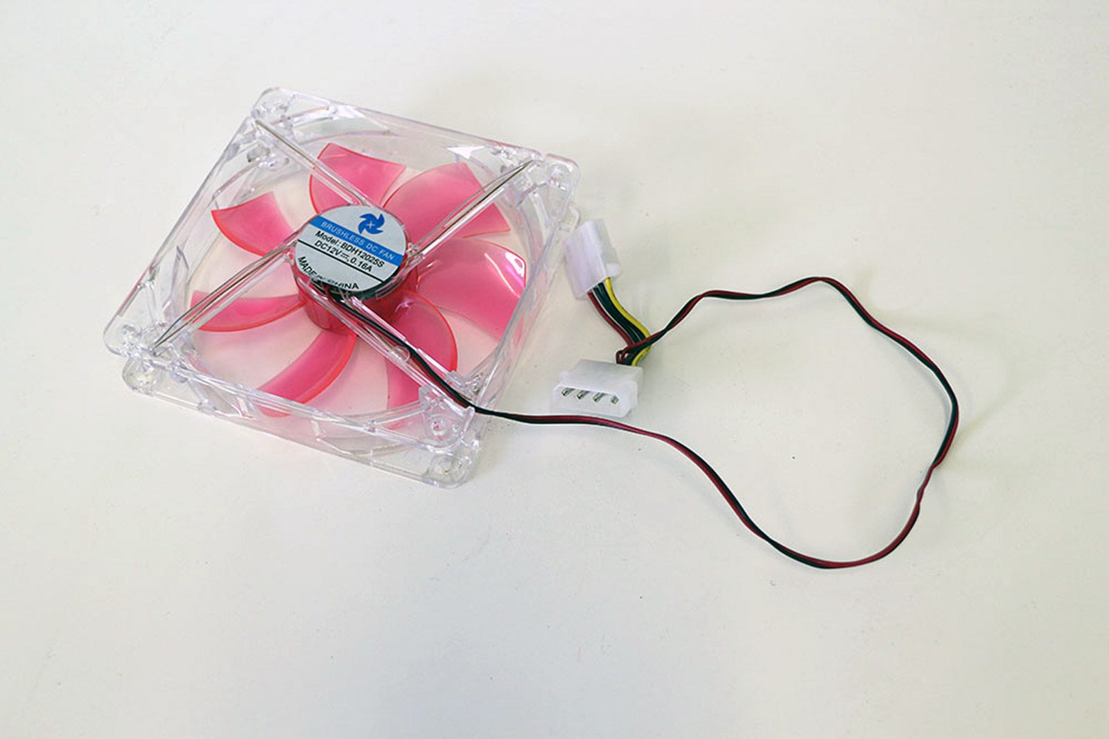 BDH12025S DC12V 0.16A 120mm x 25mm Pink Fan Molex Powered