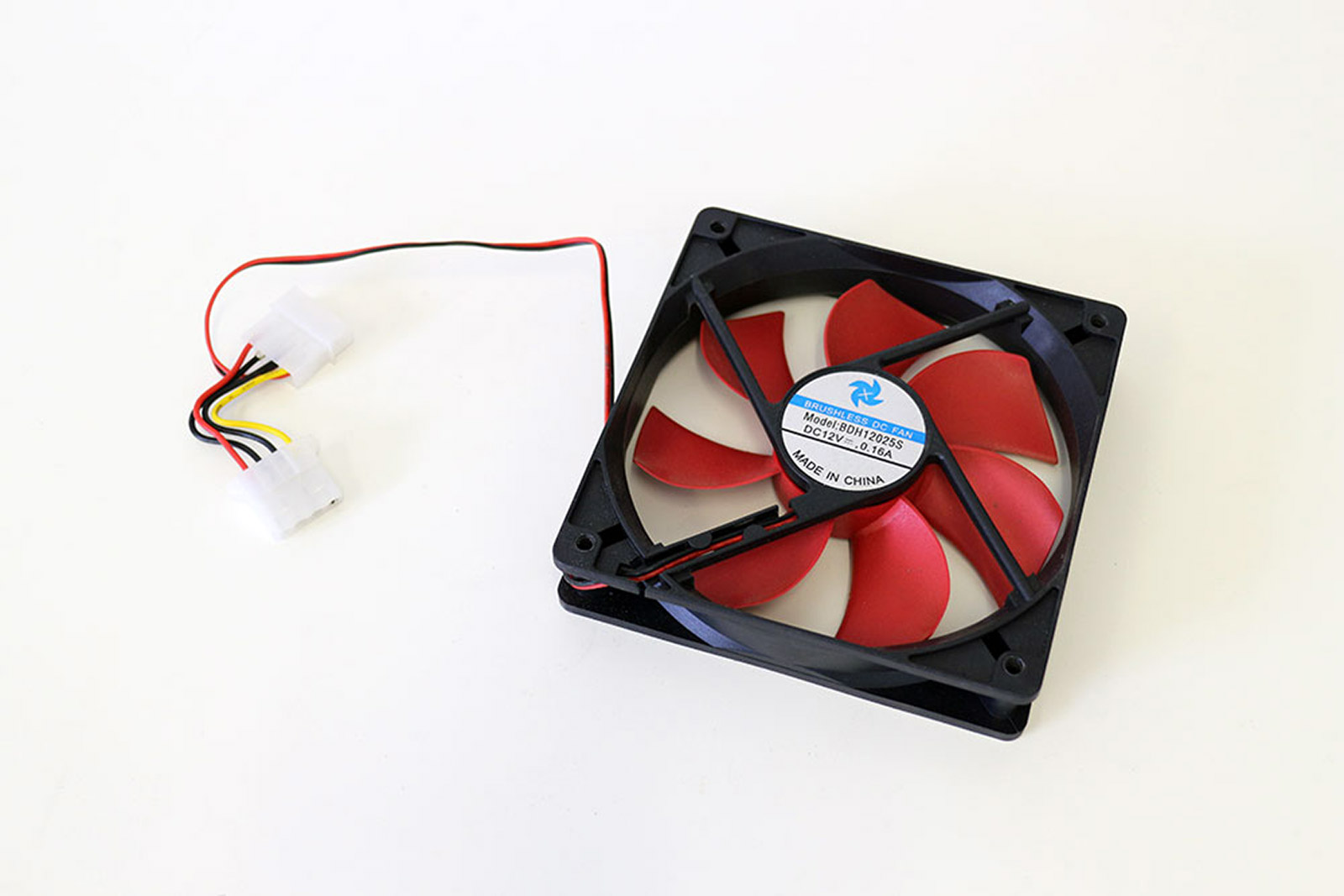 BDH12025S DC12V 0.16A 120mm x 25mm Red Fan Molex Powered