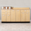 72" Base Cabinet with 6 Doors and 3 Drawers