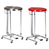 Mobile Round Hamper 18" Round Tilt-Lid Chrome