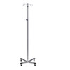 IV Pole 2-Hook 4 Leg Heavy Base