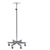 IV Pole 6 Leg Heavy Base 4-Hook