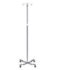 IV Pole 4 Leg Base 2-Hook Economy Pole