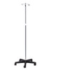 IV Pole 5 Leg Nylon Base 2-Hook Economy