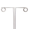 IV Pole 4 Leg Base 2-Hook Welded Top Economy Stainless Steel