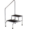 Clinton Two-Step Step Stool With Handrail Chrome T-6850