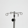 Stainless Steel IV Pole with Five Leg Base