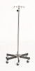 Stainless Steel IV Pole with Six Leg Spider Base