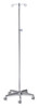 IV Pole with 25" Aluminum 5 Leg Base