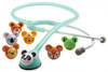 ADC Adimals 618 Platinum Pediatric Stethoscope Animal Face Snap-Ons