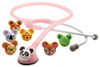 ADC Adimals 618 Platinum Pediatric Stethoscope Animal Face Snap-Ons