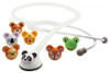 ADC Adimals 618 Platinum Pediatric Stethoscope Animal Face Snap-Ons