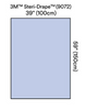 3M Steri-Drape Back Table Cover, 9072, 39 in x 59 in