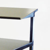 Back Table, Two-tier With Solid Upper Shelf