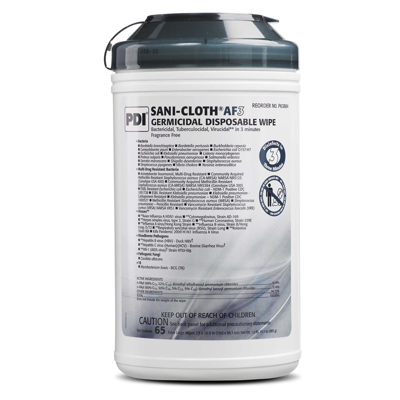 PDI Sani-Cloth AF3 Surface Disinfectant Wipes