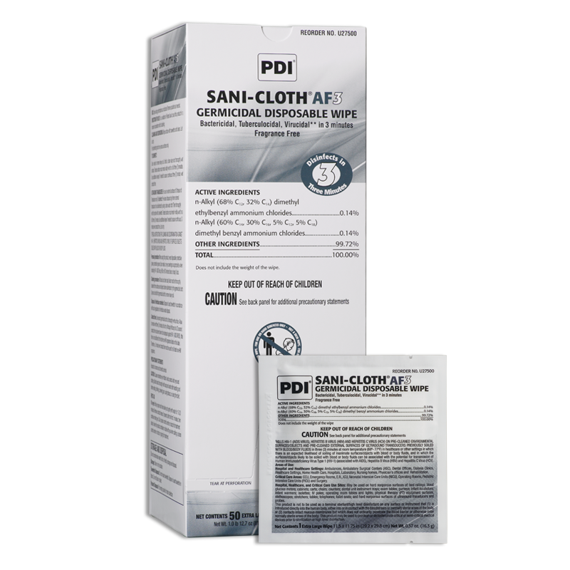 PDI Sani-Cloth AF3 Surface Disinfectant Wipes