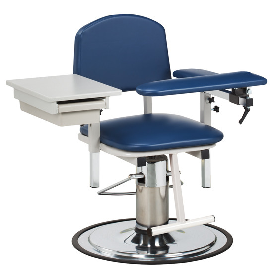 Blood Drawing Chair with Padded Arms and Drawer