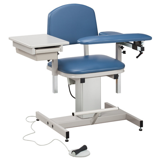 Blood Drawing Chair Padded Arms Drawer Power Series