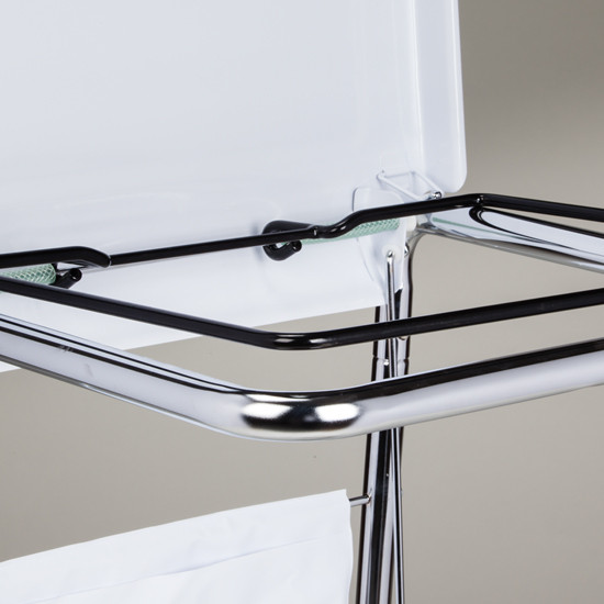 Mobile Hamper Square Tilt-Lid White