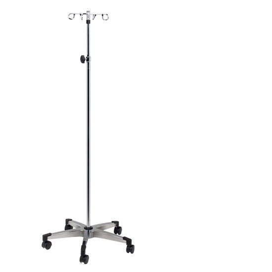 IV Pole 5 Leg Base 4-Hook