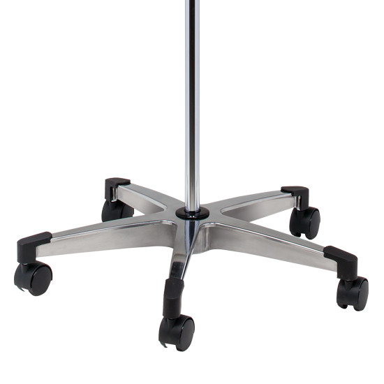 IV Pole 5 Leg Base 4-Hook