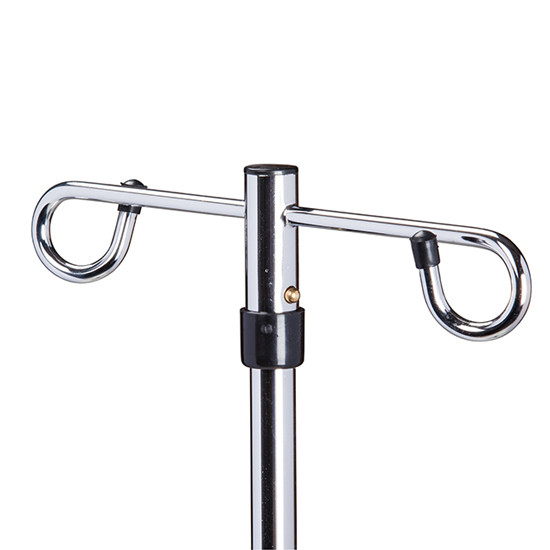 IV Pole 4 Leg Base 2-Hook Economy Pole