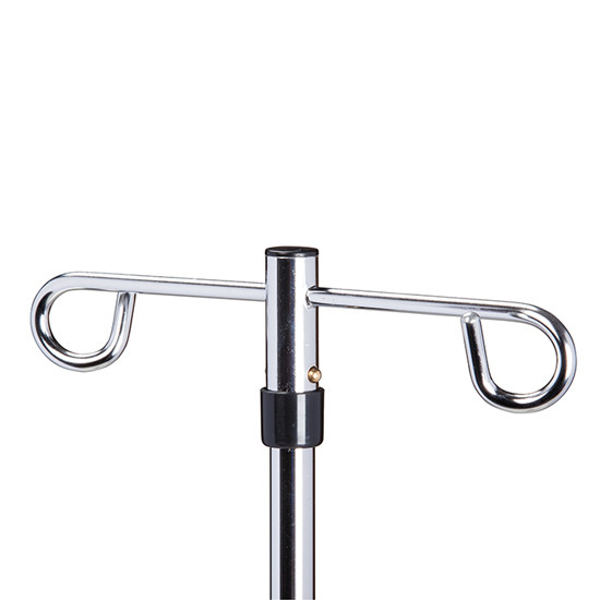 IV Pole 5 Leg Nylon Base 2-Hook Economy