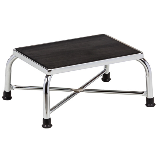 Bariatric Step Stool with Large Top Chrome