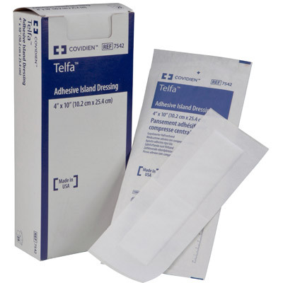Covidien/Kendall Telfa Adhesive Island Dressings Sterile 1s