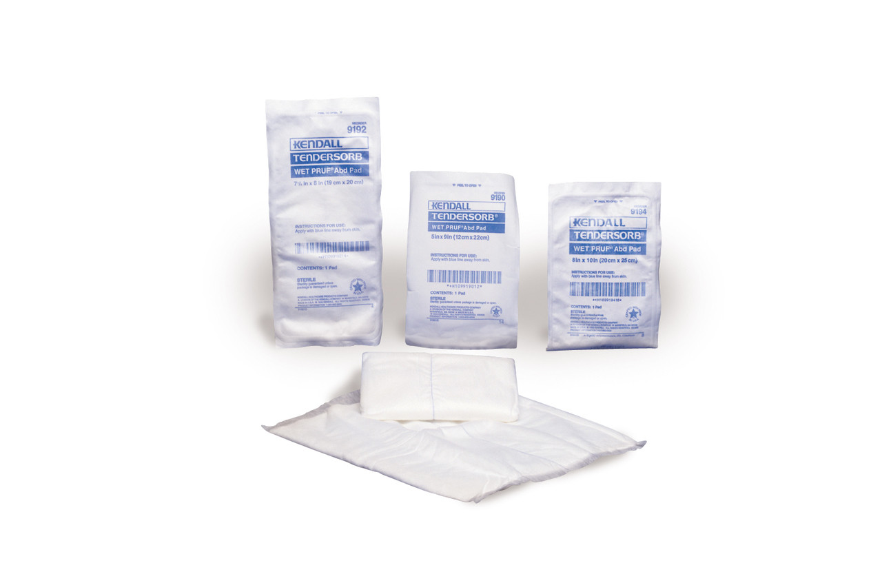 Covidien/Kendall Curity Wet-Pruf Abdominal Pads Non-Sterile