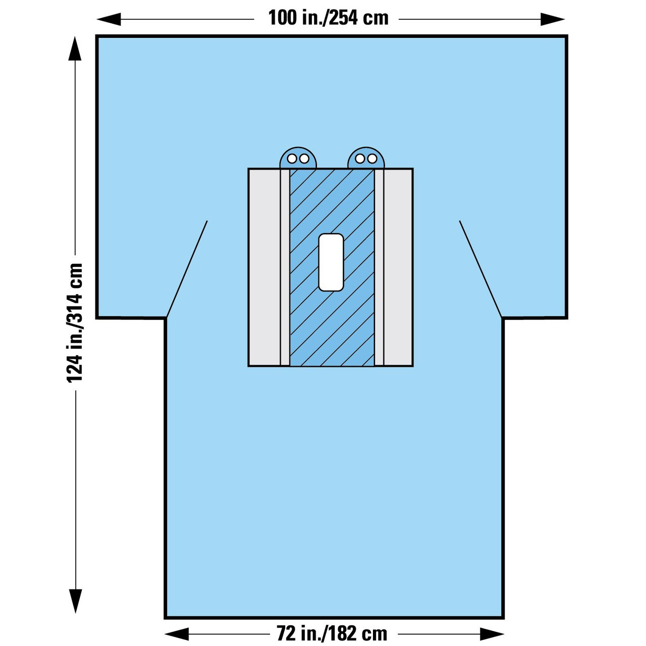 Halyard Health Laparotomy Surgical Drapes with Pouches