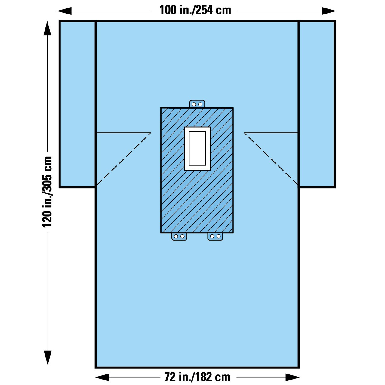 Halyard Health Laparotomy Surgical Drape with Incise