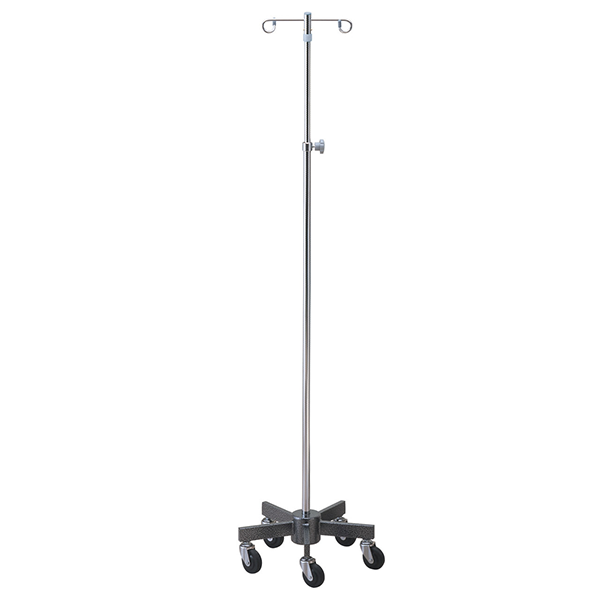 IV Pole/Infusion Pump Stand with 5 Leg Space Saver Base