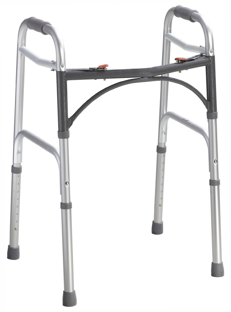 Deluxe Folding Walker with Two Buttons