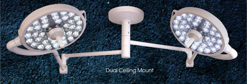 Medical Illumination MI-550 LED Exam Light-Double Ceiling