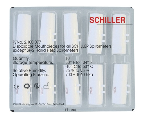 Schiller Disposable Mouthpieces for SP-150 and SP-250 Spirometer