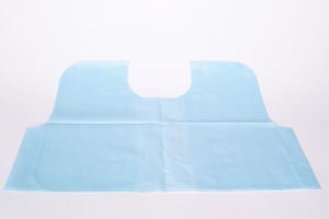 TIDI Patient Exam Capes 30"x21" Poly/Tissue Sky Blue