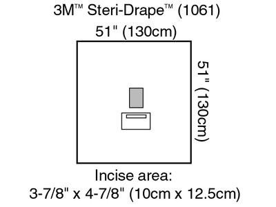 3M Steri-Drape Medium Drape with Incise Film and Pouch 1061